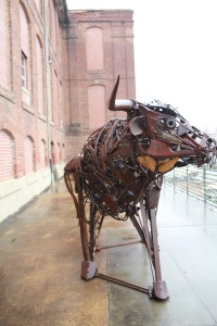 A Bull creation outside Liberty Arts..way cool!